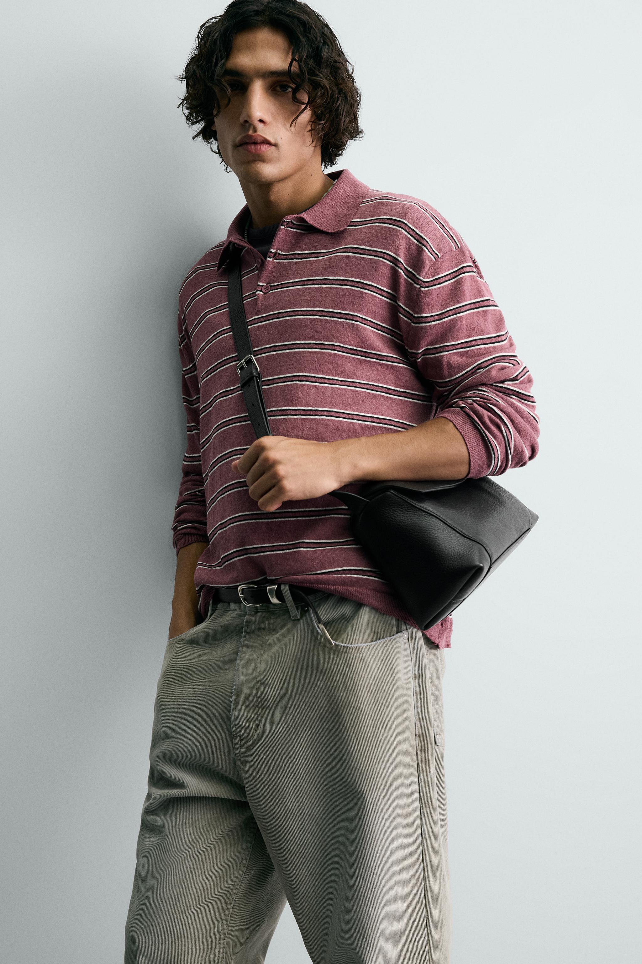 POLO EN MAILLE À RAYURES